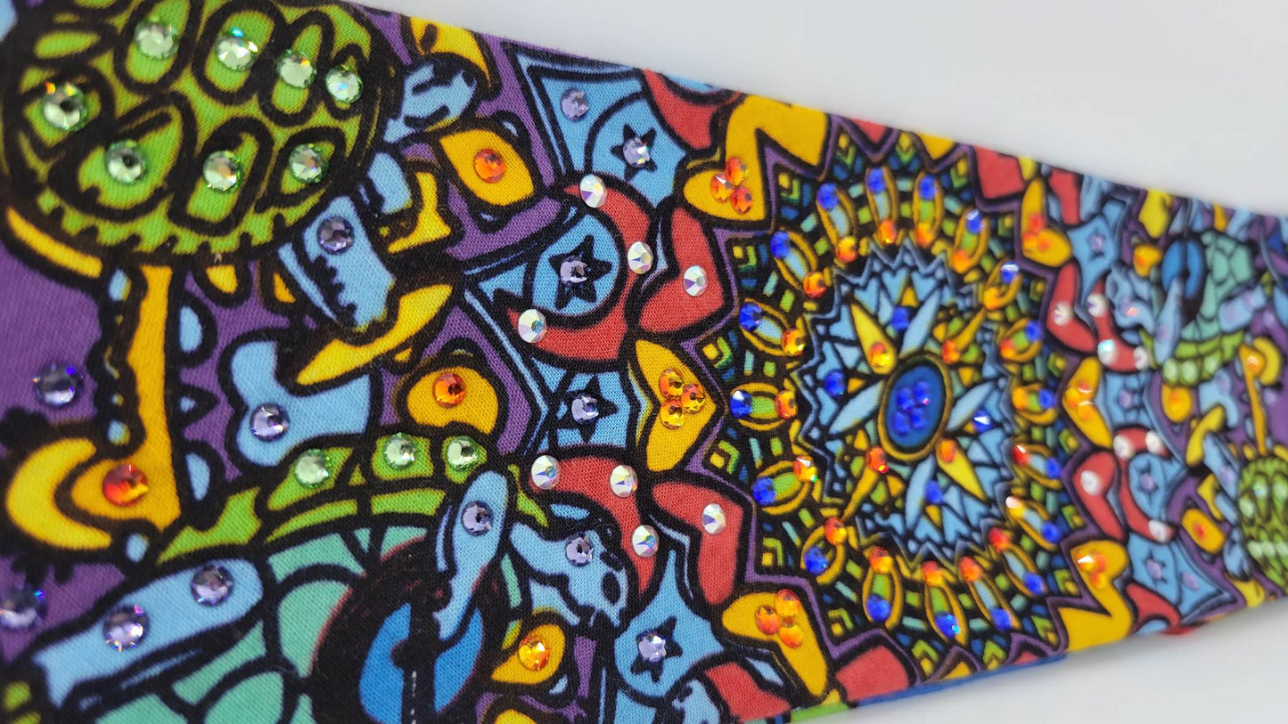 Grateful Dead Turtle with Multiple Colors of Austrian Crystals (Sku1023)