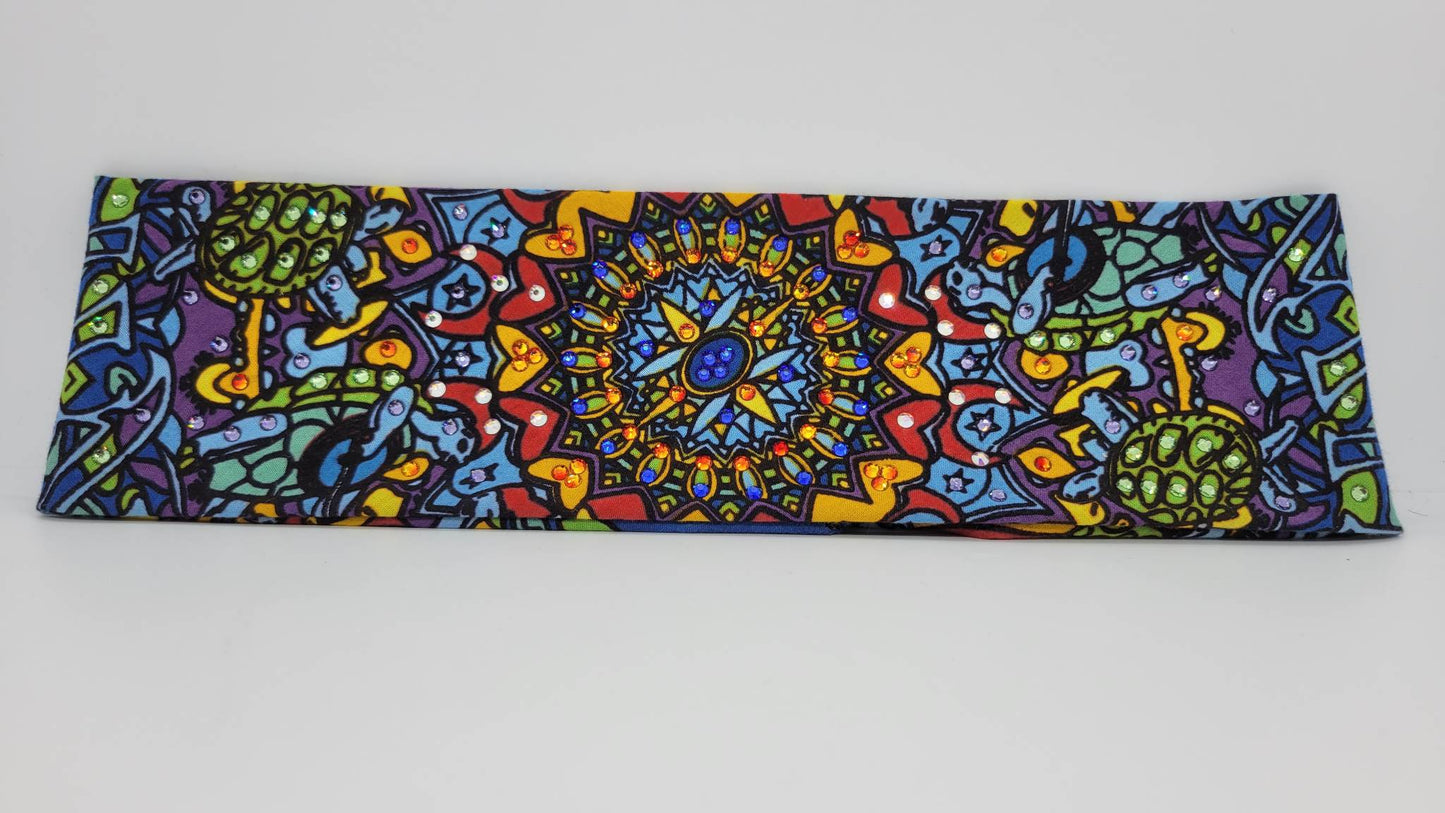 Grateful Dead Turtle with Multiple Colors of Austrian Crystals (Sku1023)