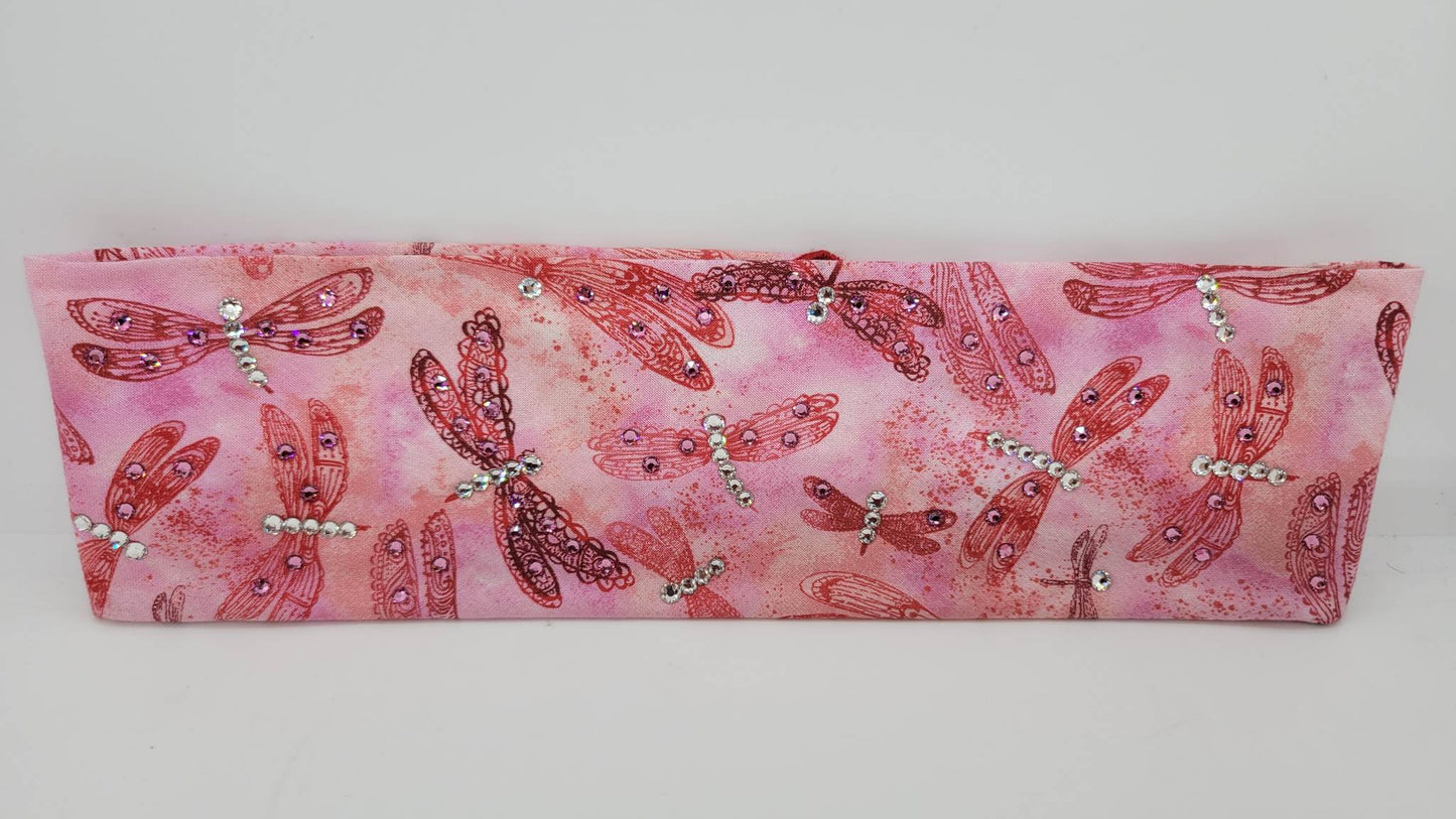 Pink Dragonfly with Light Pink and Diamond Clear Austrrian Crystals (Sku1256)