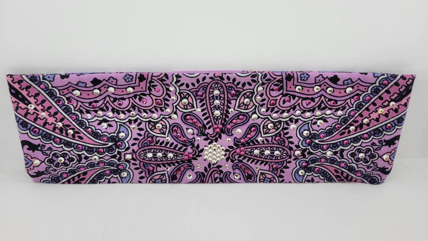 Lavender Indian with Fuchsia and Diamond Clear Austrian Crystals (Sku1402)
