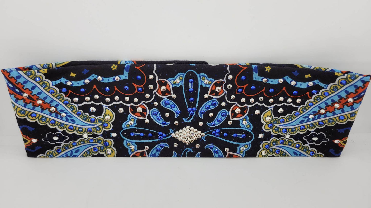 Blue Indian with Blue and Diamond Clear Austrian Crystals (Sku1403)