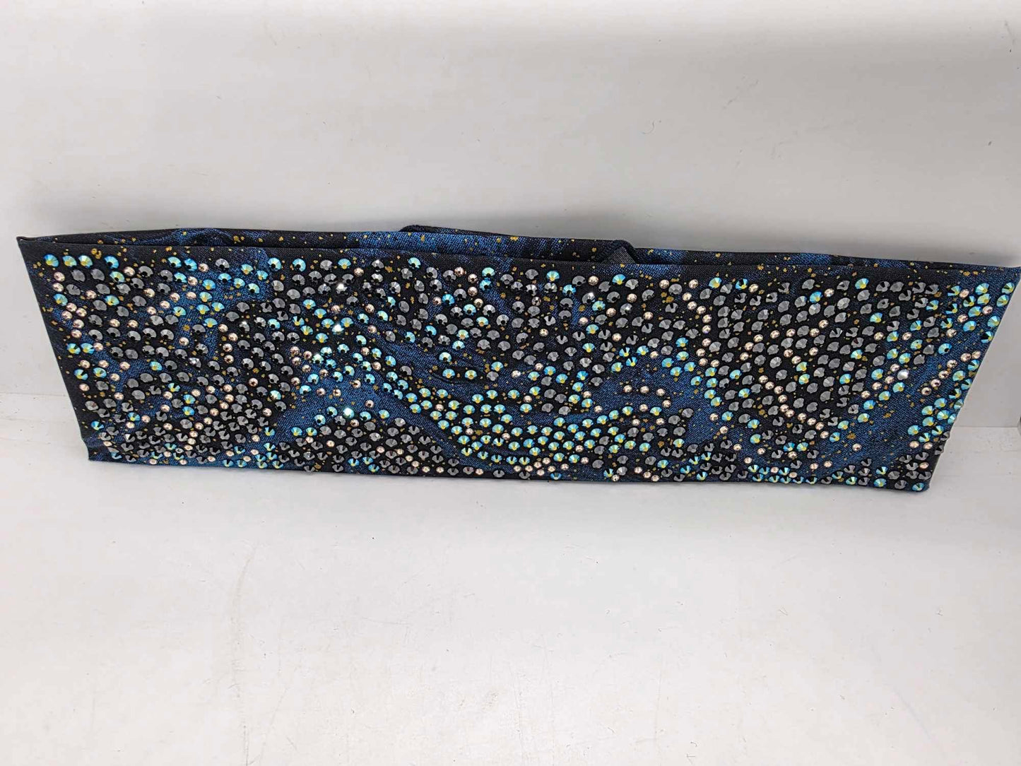 Super Duper LeeAnnette Dark Waters Bandana with Black, Black Shimmer and Honey Austrian Crystals (Sku40033)