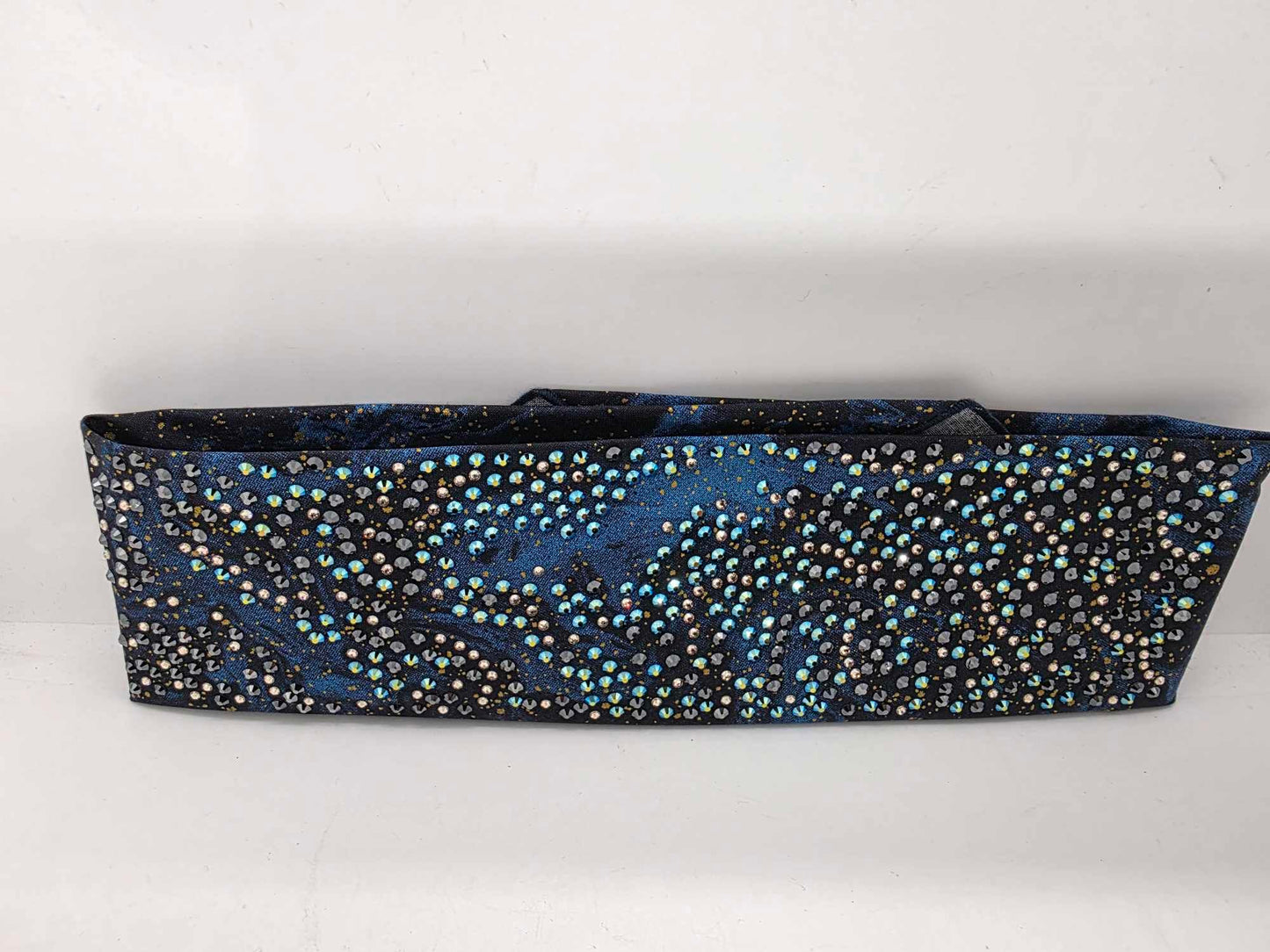 Super LeeAnnette Dark Waters Bandana with Black, Blue Shimmer and Honey Austrian Crystals (sku40027)