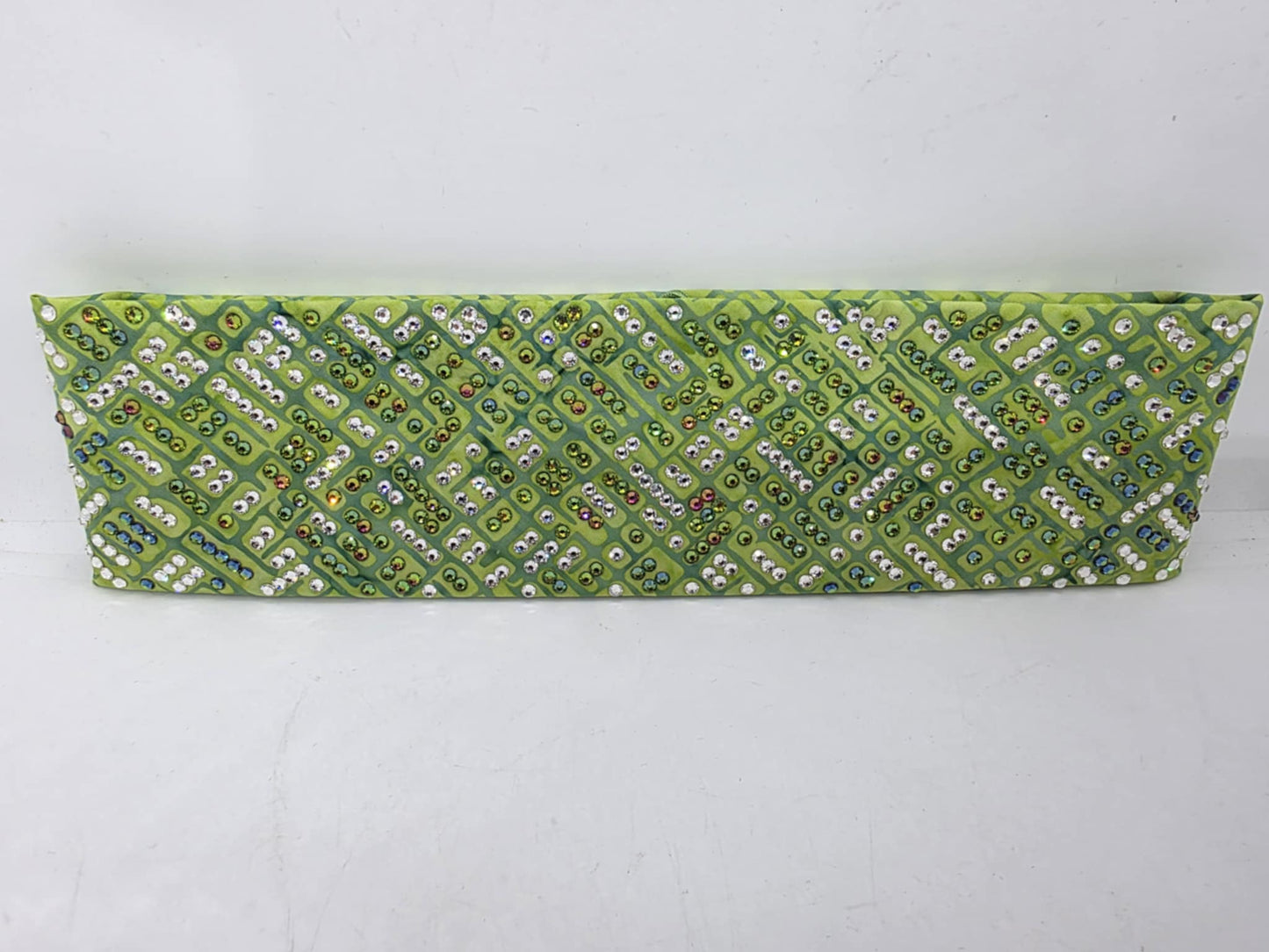 Super LeeAnnette Green Bandana with Vitrail Medium and Diamond Clear Austrian Crystals (sku40065)