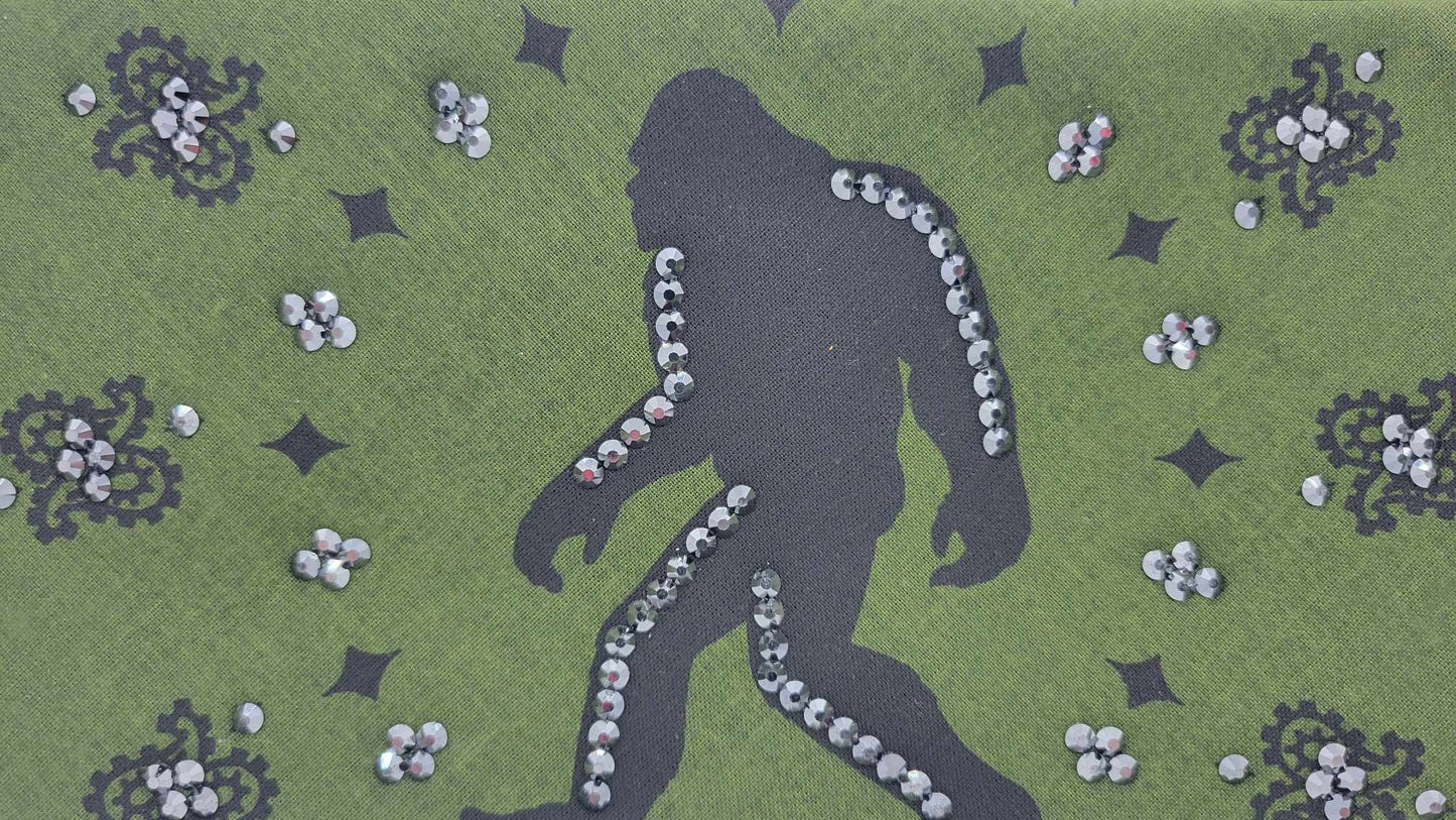 EXTRA BLING - Wide Sasquatch Paisley with Black Austrian Crystals (Sku4120)