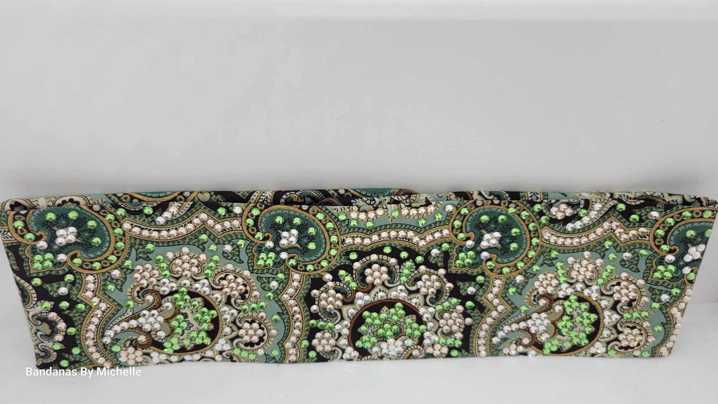Super LeeAnnette Royal Green with Rose Gold, Light Green and Diamond Clear Austrian Crystals (Sku4284)