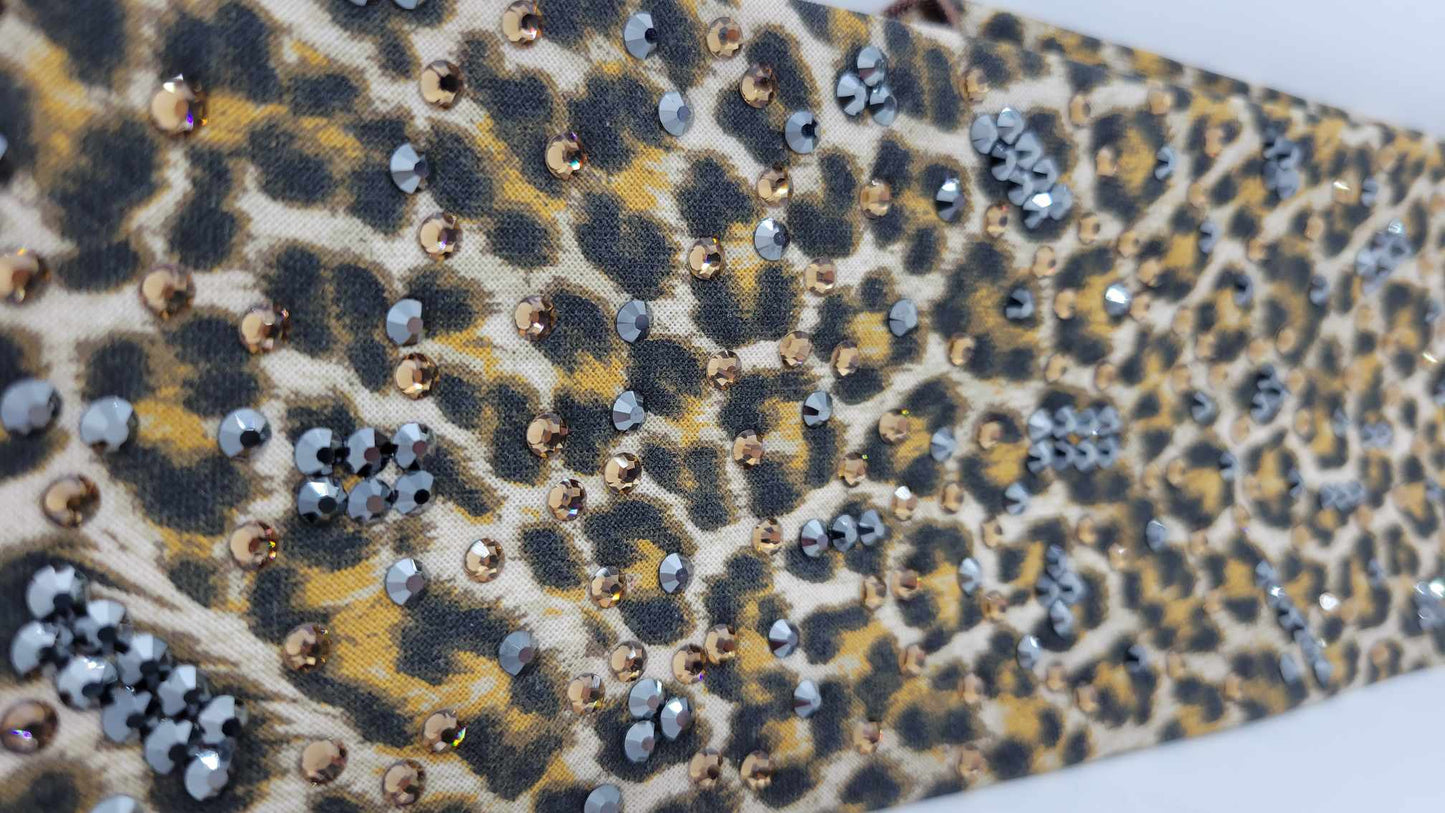 LeeAnnette Leopard with Brown and Black Austrian Crystals (SKU4386)