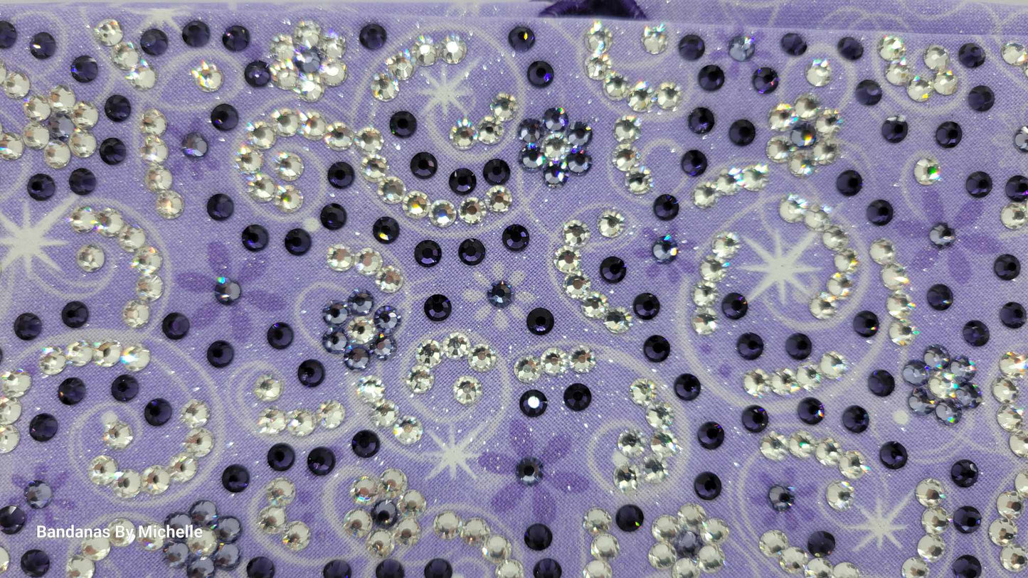 Super LeeAnnette Light Purple Scrolls and Stars with Light Purple and Dark Purple and Diamond Clear Austrian Crystals (Sku4414)
