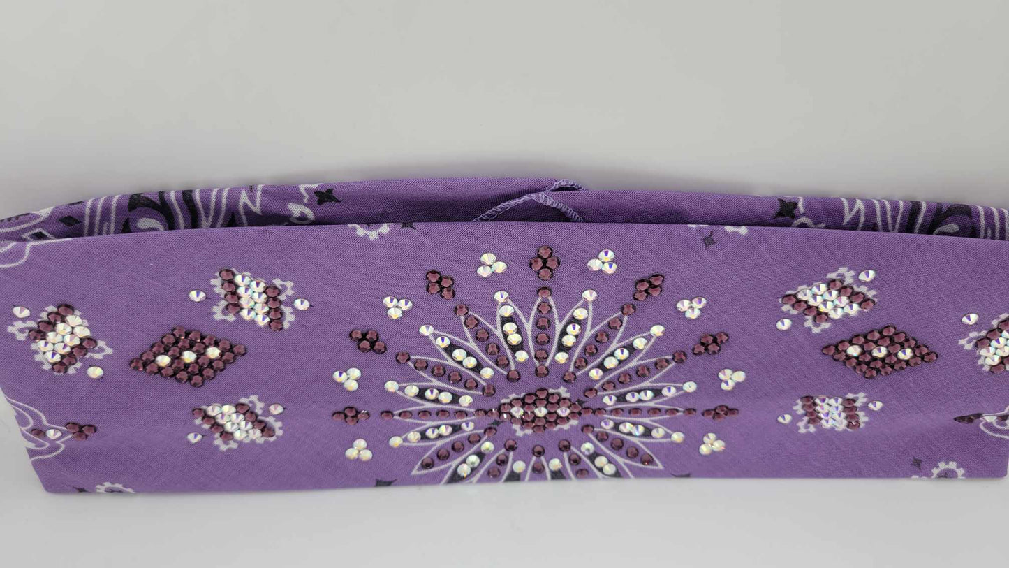 LeeAnnette Lavender Paisley with Amethyst and Aurora Borealis Austrian Crystals (sku4472)