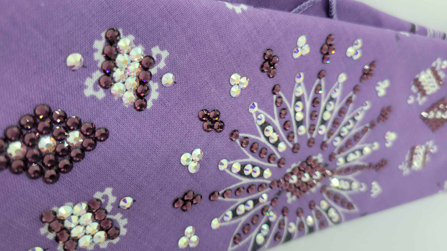 LeeAnnette Lavender Paisley with Amethyst and Aurora Borealis Austrian Crystals (sku4472)
