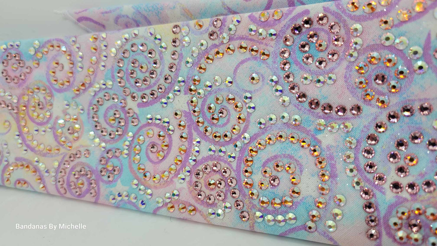 Super LeeAnnette Cotton Candy with Pink, Sun Shimmer and Aurora Borealis Austrian Crystals (Sku4482)