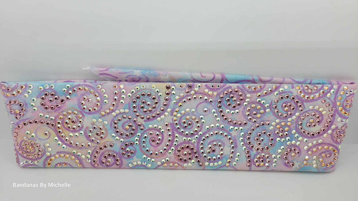 Super LeeAnnette Cotton Candy with Pink, Sun Shimmer and Aurora Borealis Austrian Crystals (Sku4482)