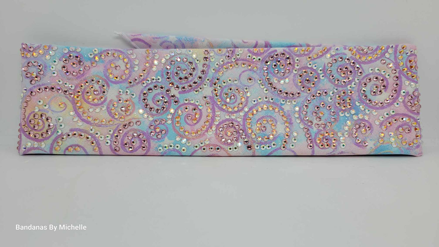 Super LeeAnnette Cotton Candy with Pink, Sun Shimmer and Aurora Borealis Austrian Crystals (Sku4482)
