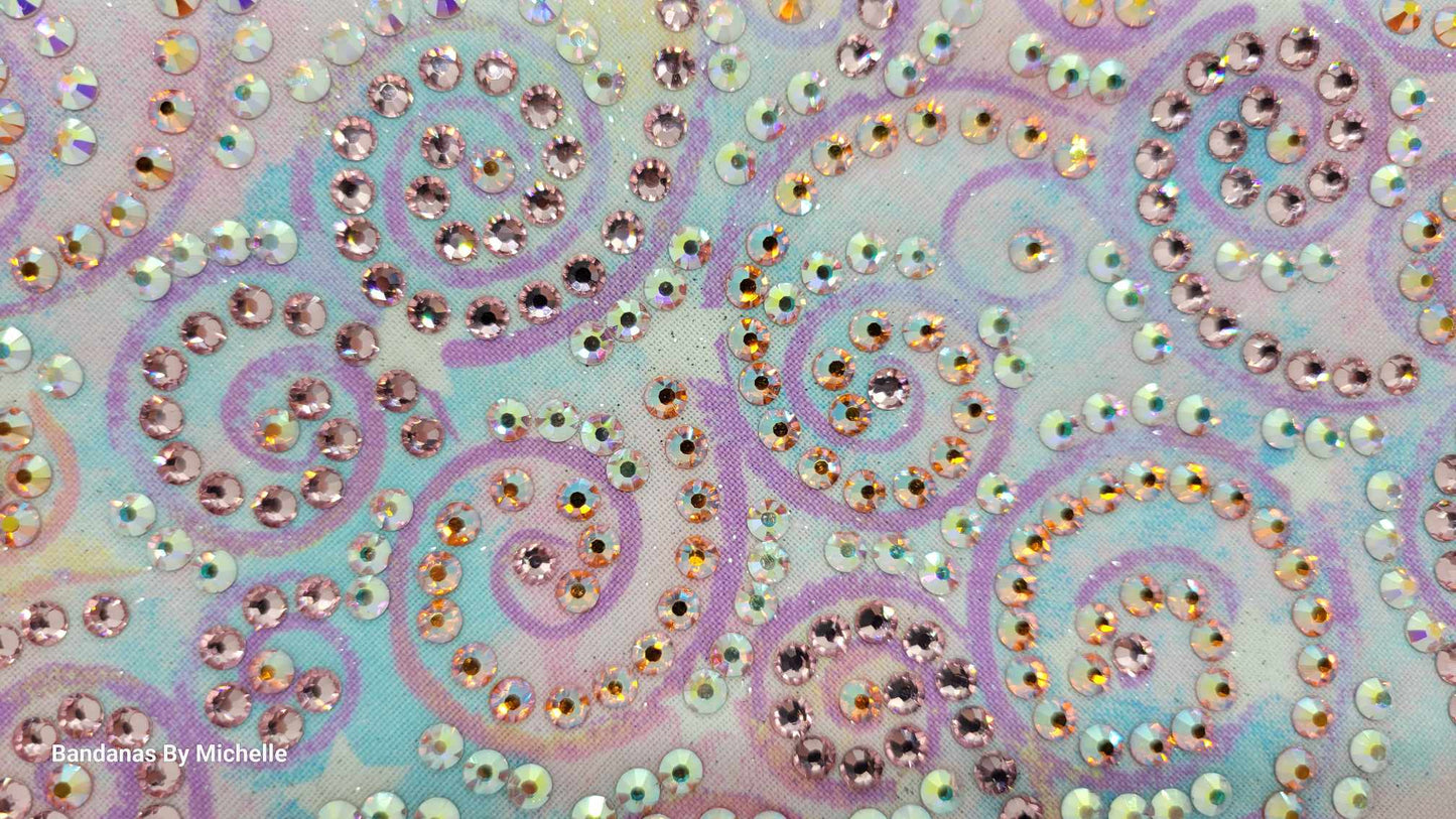 Super LeeAnnette Cotton Candy with Pink, Sun Shimmer and Aurora Borealis Austrian Crystals (Sku4482)
