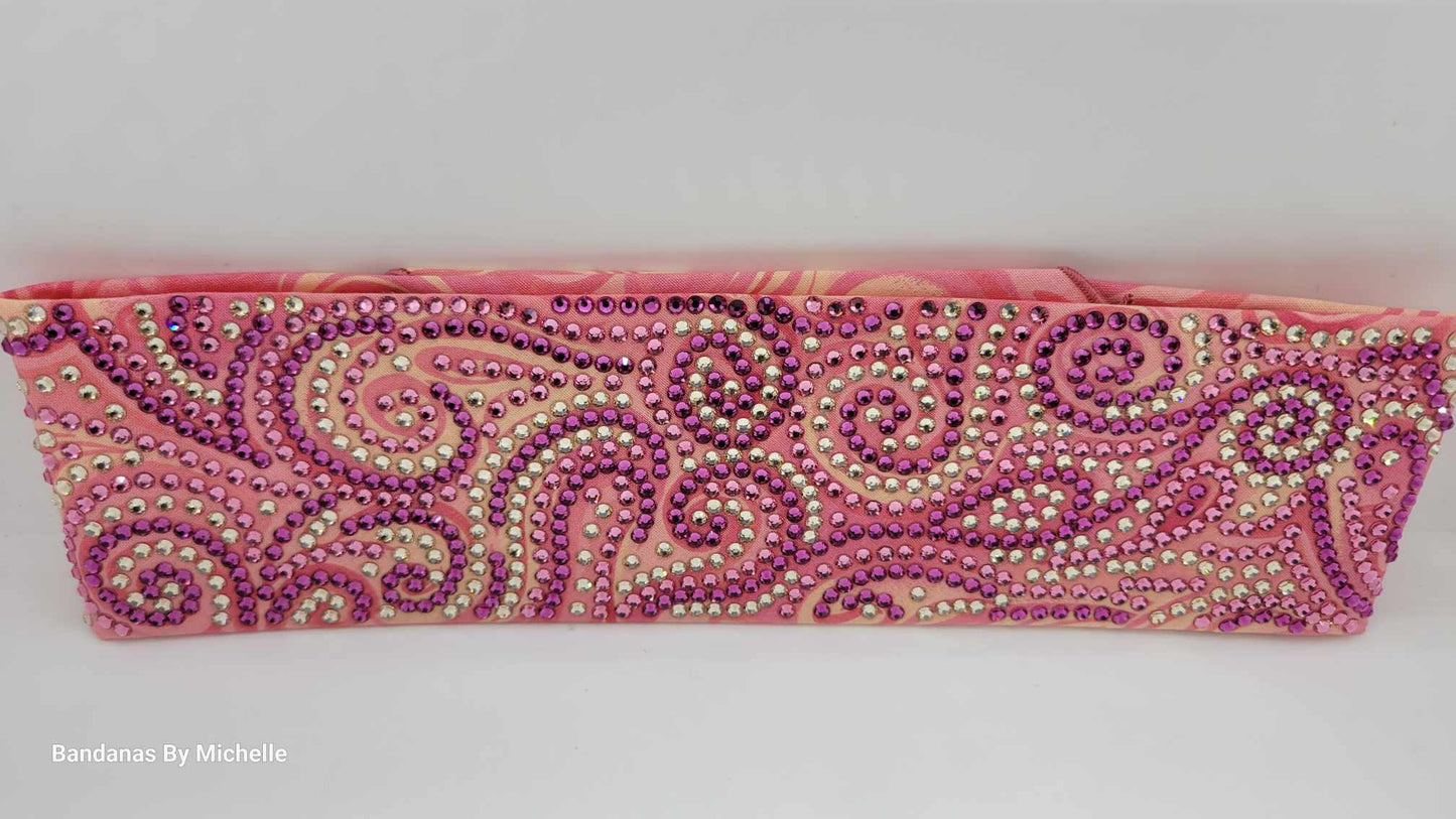 Super Duper LeeAnnette Pink Swirl with Light Pink, Dark Pink and Honey Austrian Crystals (Sku4499)