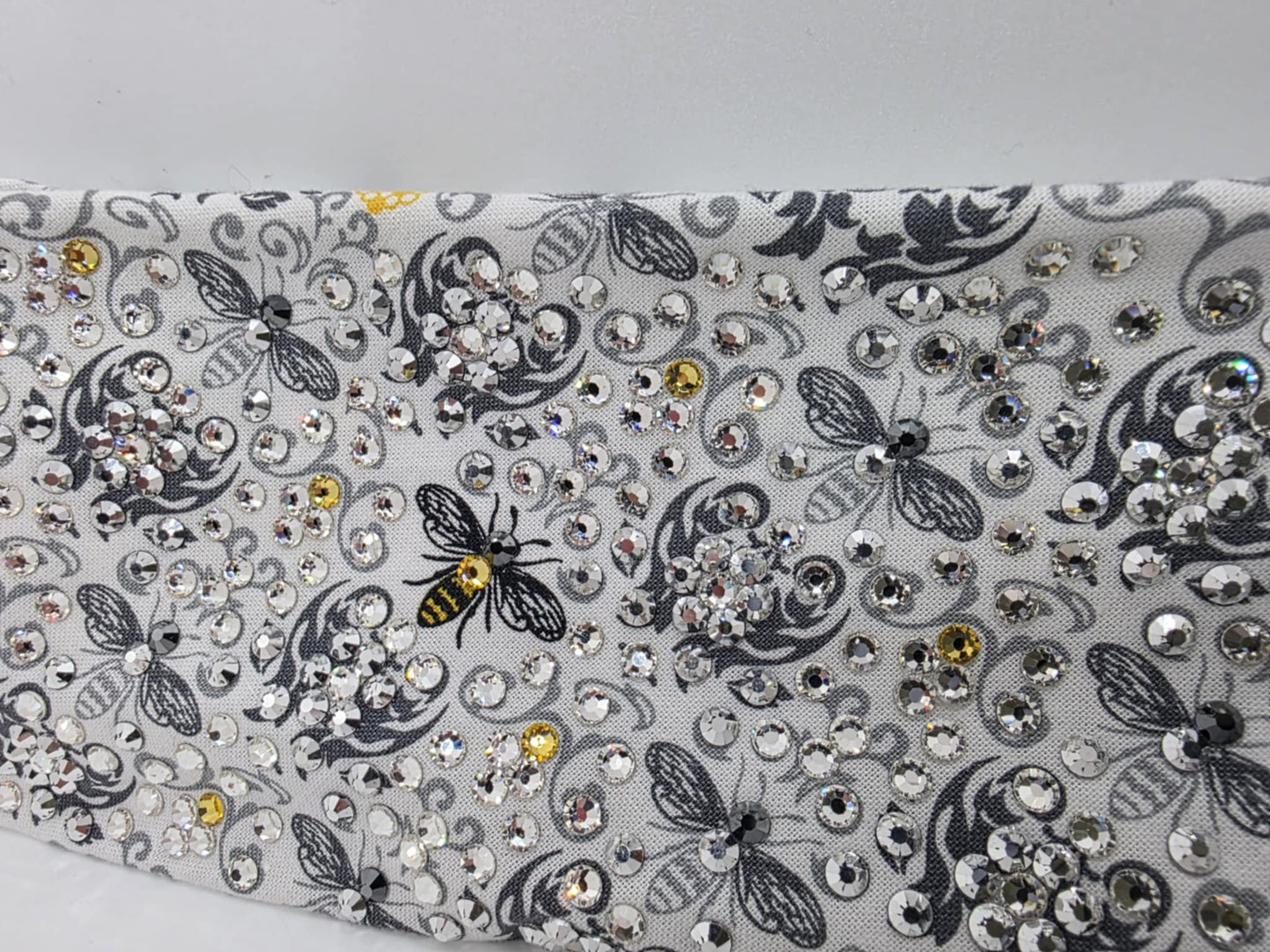 Super LeeAnnette Bees Bandana with Yellow, Chrome and Diamond Clear Austrian Crystals (Sku4760)