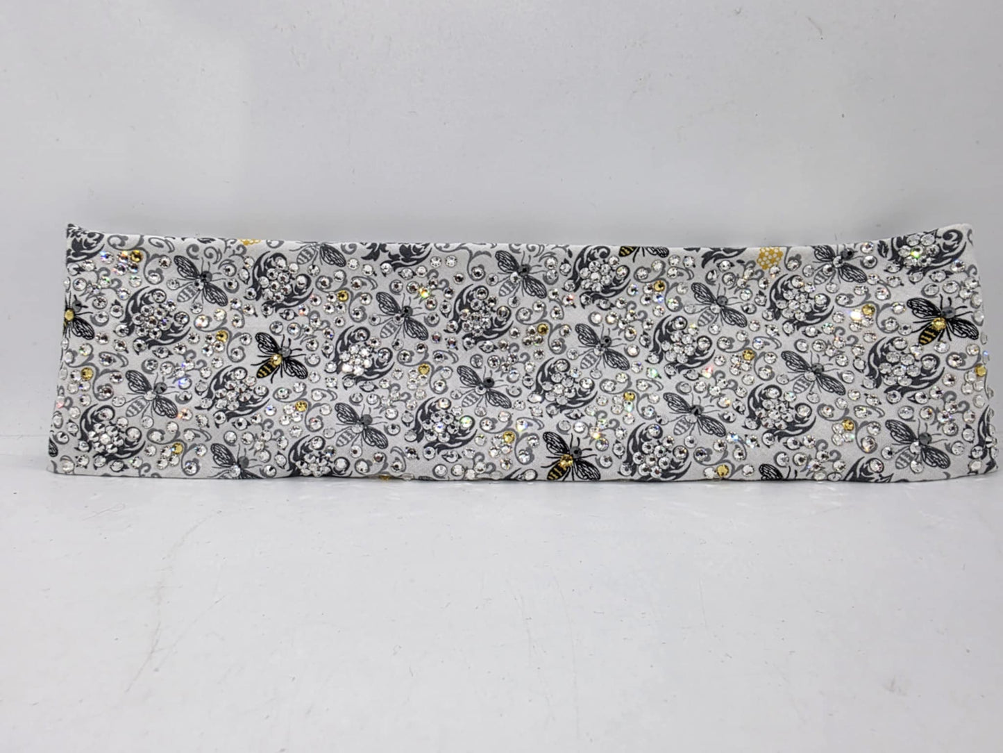 Super LeeAnnette Bees Bandana with Yellow, Chrome and Diamond Clear Austrian Crystals (Sku4760)