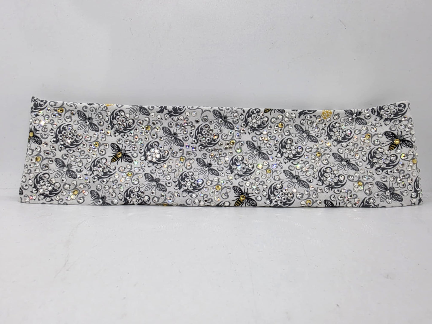 Super LeeAnnette Bees Bandana with Yellow, Chrome and Diamond Clear Austrian Crystals (Sku4760)
