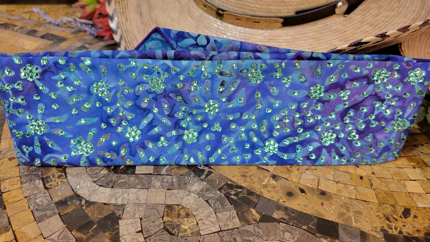 LeeAnnette Blue and Purple Seaweed with Caribbean Sea Austrian Crystals (sku4765)