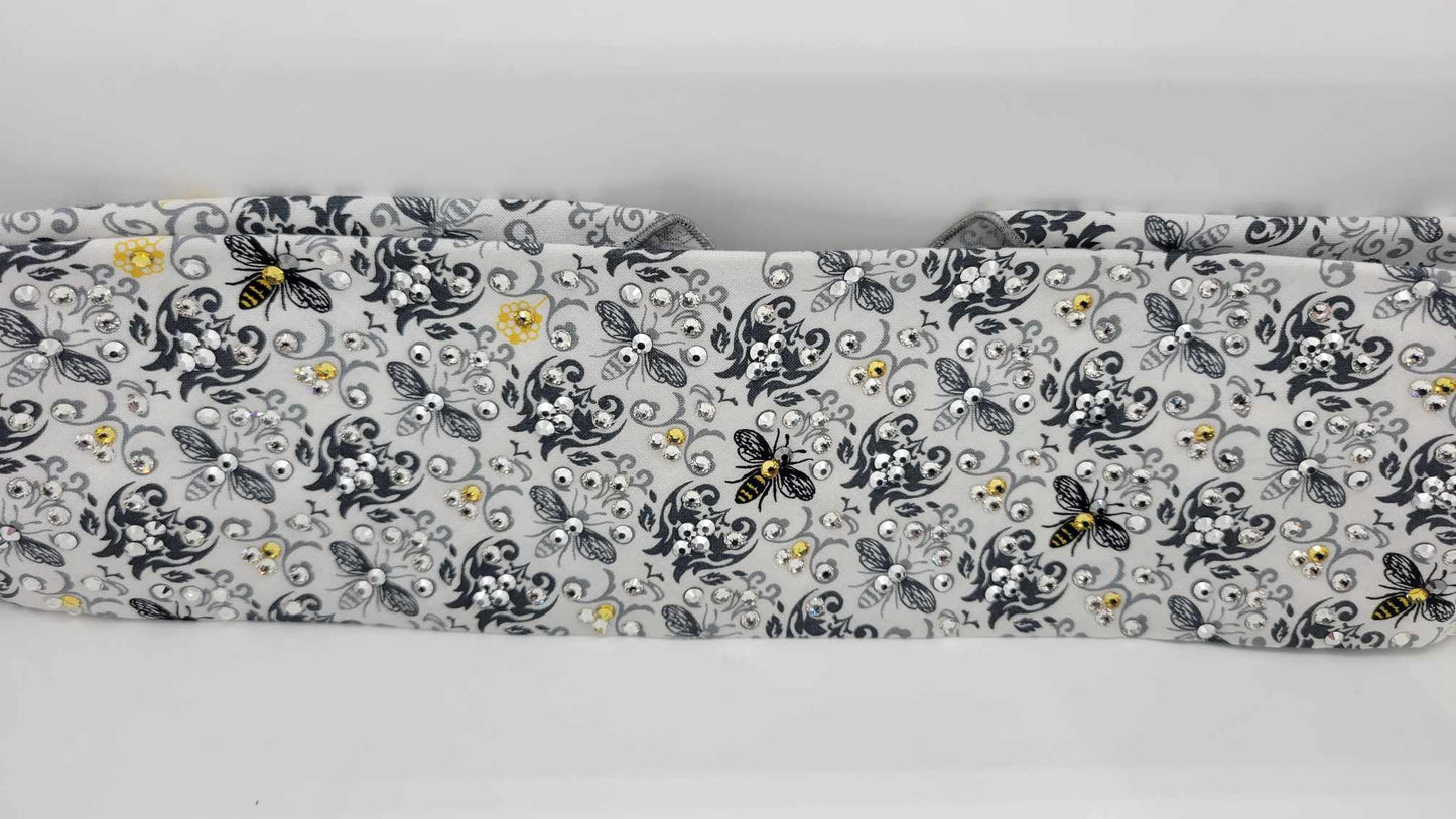 LeeAnnette Bee's with Yellow, Chrome, Black and Diamond Clear Austrian Crystals (sku4774)