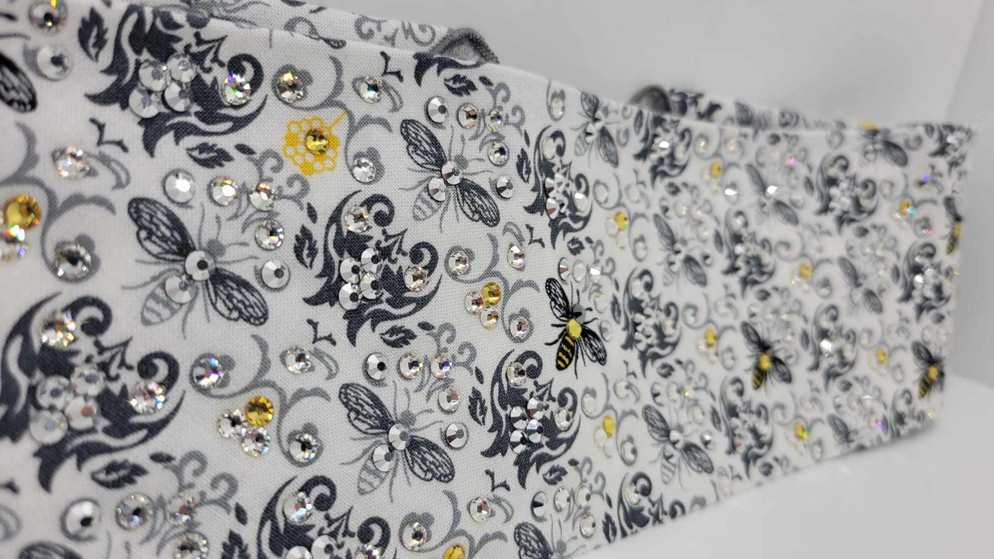 LeeAnnette Bee's with Yellow, Chrome, Black and Diamond Clear Austrian Crystals (sku4774)