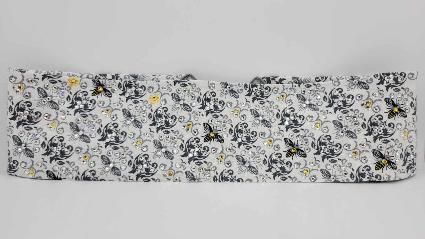 LeeAnnette Bee's with Yellow, Chrome, Black and Diamond Clear Austrian Crystals (sku4774)
