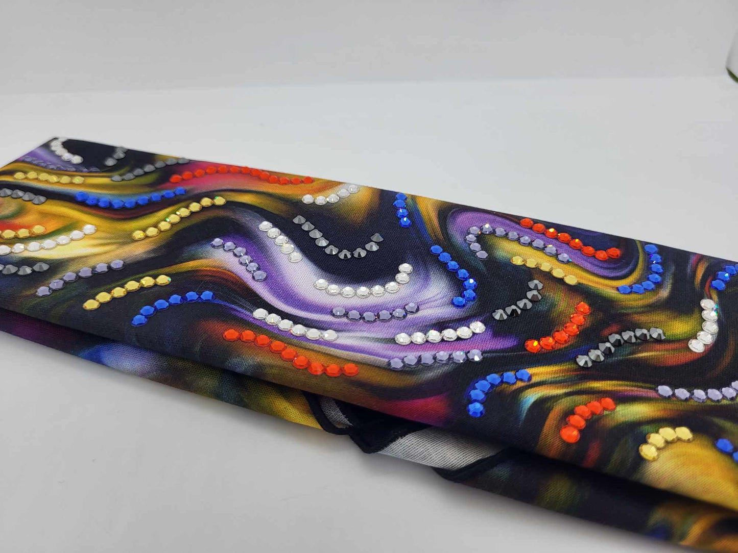 LeeAnnette Watercolor Waves with Multiple Colors of Austrian Crystals (sku4799)