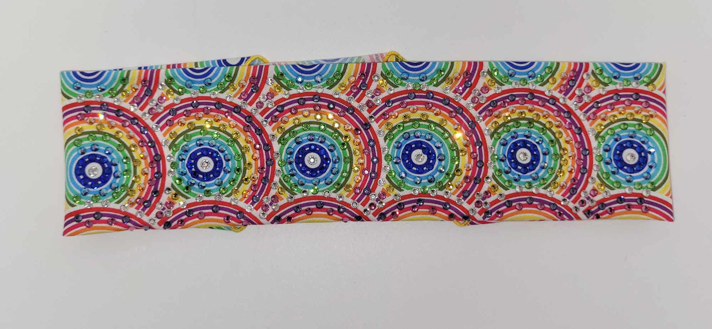Super LeeAnnette Rainbow Circles with Multiple Colors of Austrian Crystals (Sku4821)