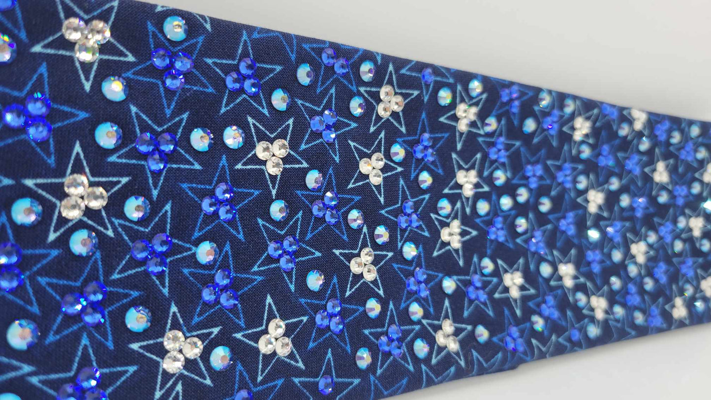 LeeAnnette Blue Stars with Blue, Blue Shimmer and Diamond Clear Austrian Crystals (sku4824)