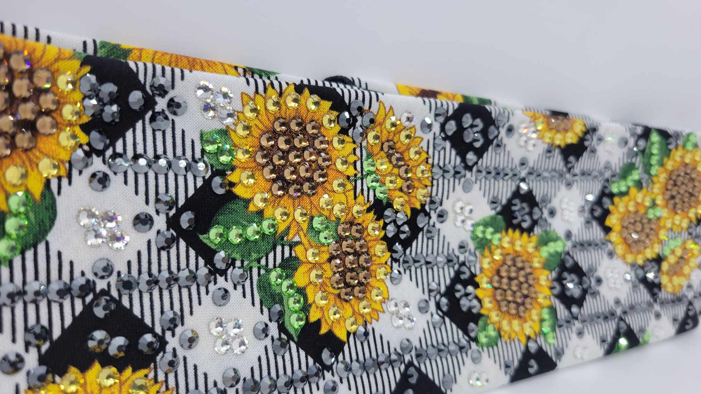 Super LeeAnnette Sunflowers with Multiple Colors of Austrian Crystals (Sku4825)