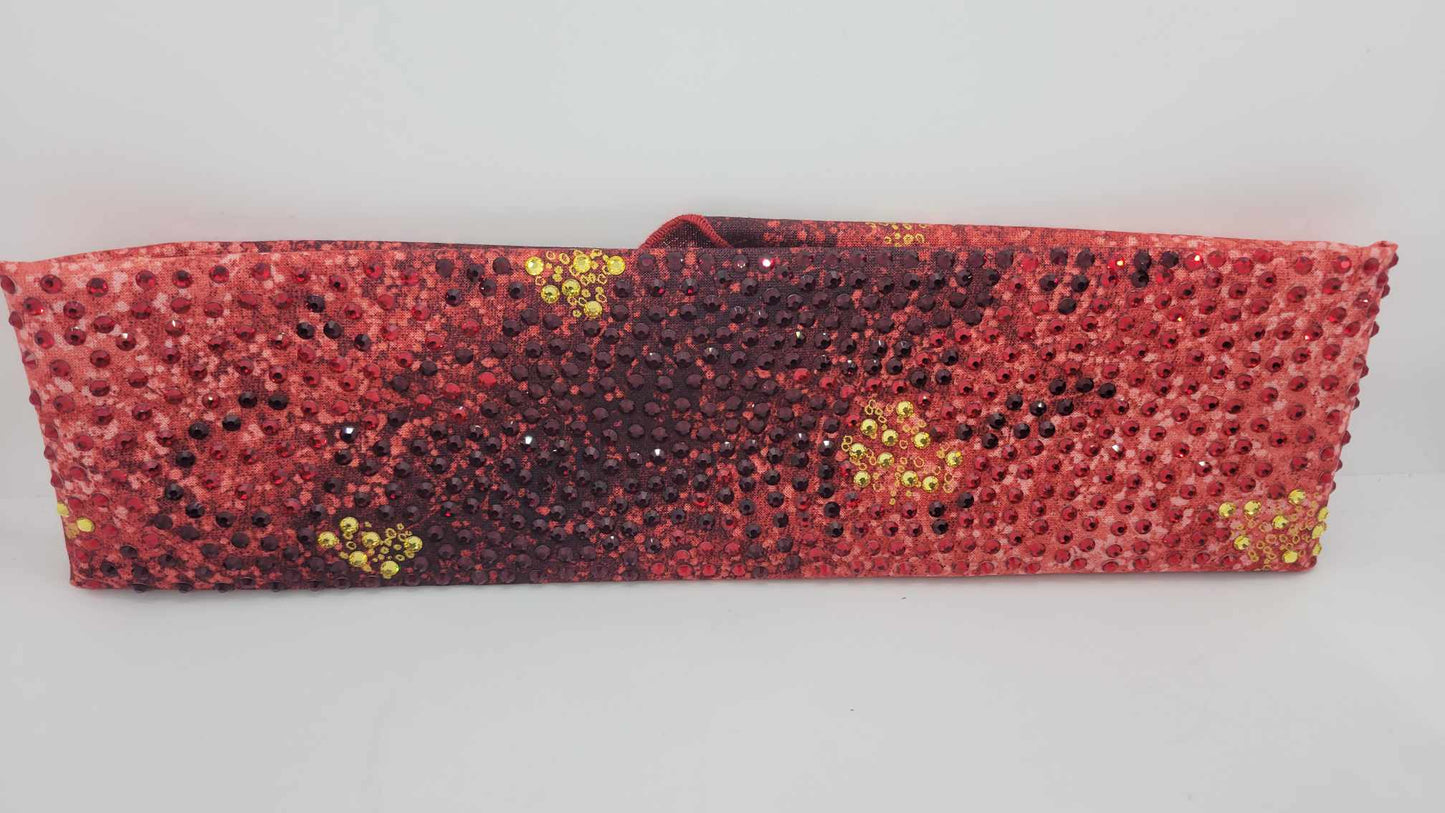Super LeeAnnette Red and Gold withLight Red, Dark Red and Yellow Austrian Crystals (Sku4833)