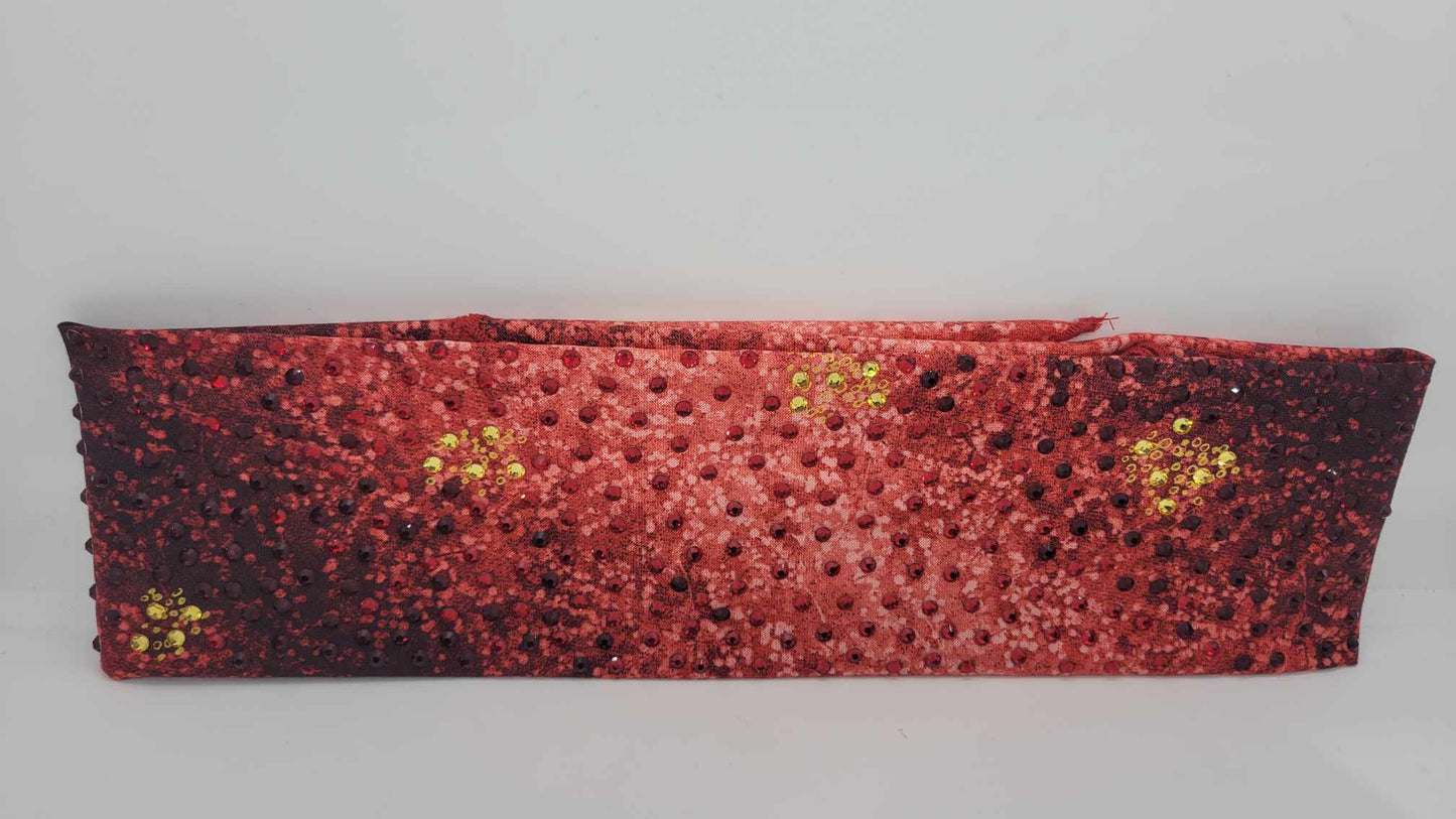 LeeAnnette Red and Gold with Light Red, Dark Red and Yellow Austrian Crystals (sku4834)