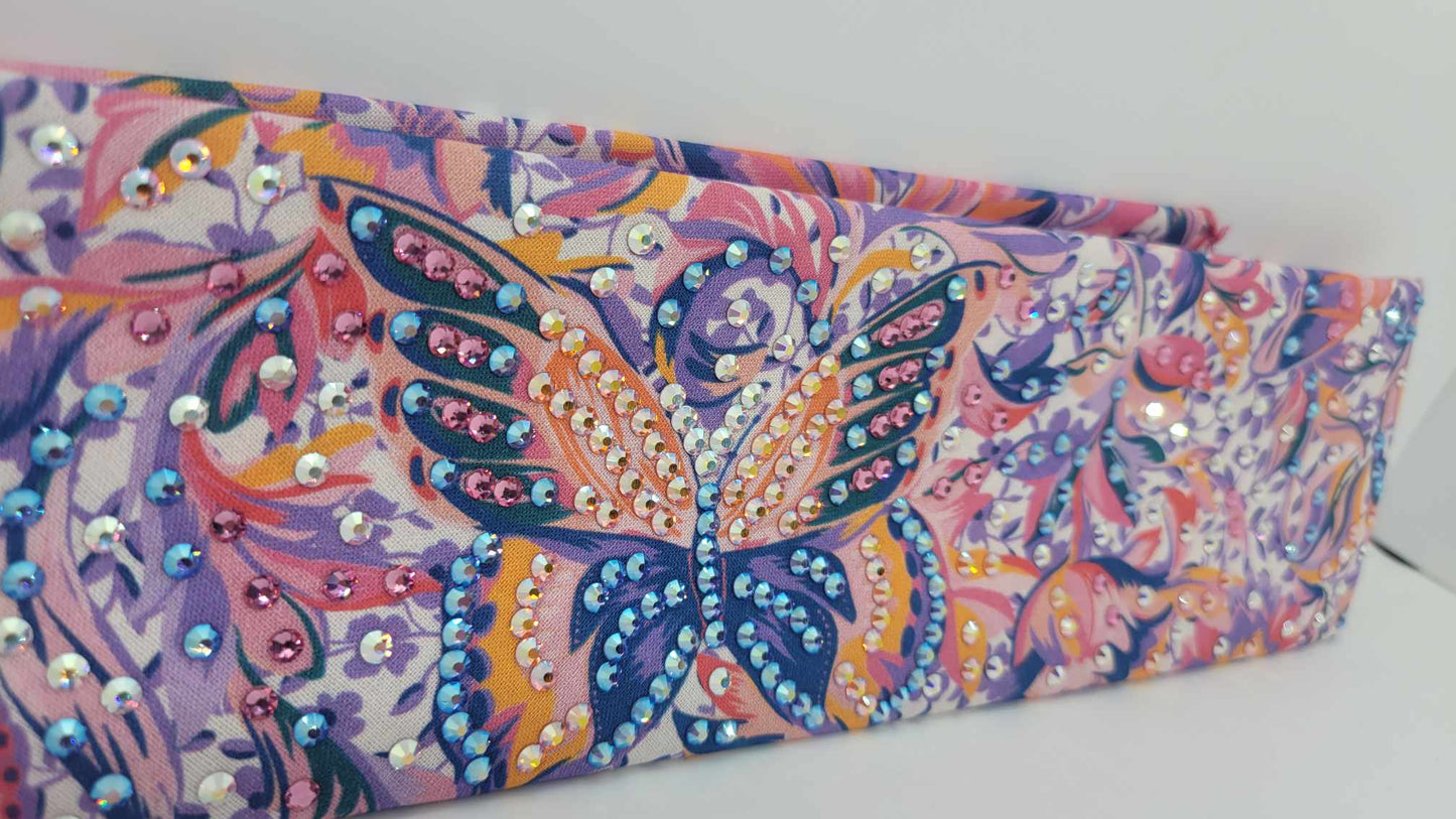LeeAnnette Butterflies with Pink, Blue Violet Shimmer, Sun Shimmer and Aurora Borealis Austrian Crystals (sku4864)