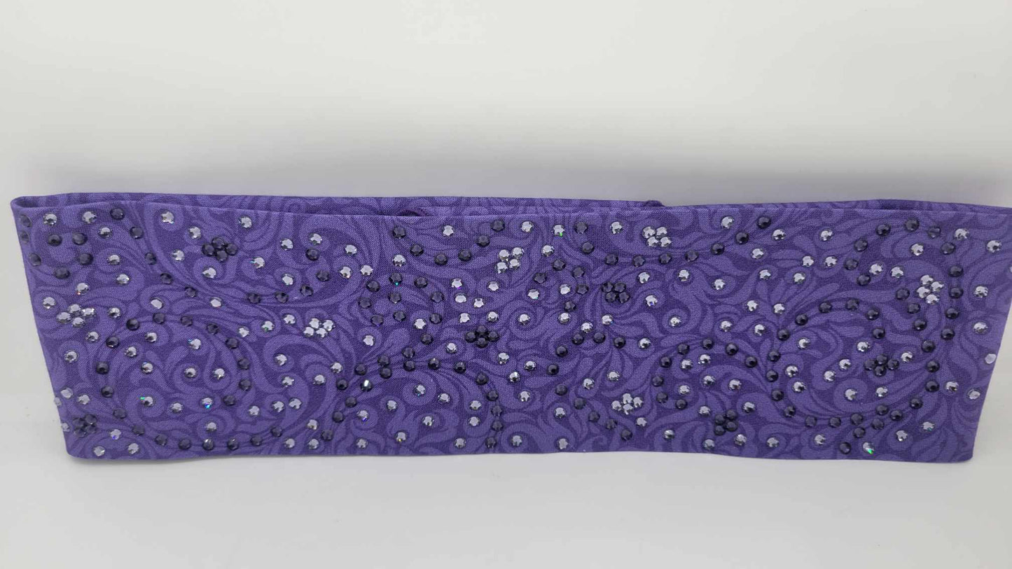 LeeAnnette Purple Scrolls with Dark Purple and Light Purple Austrian Crystals (sku4866)