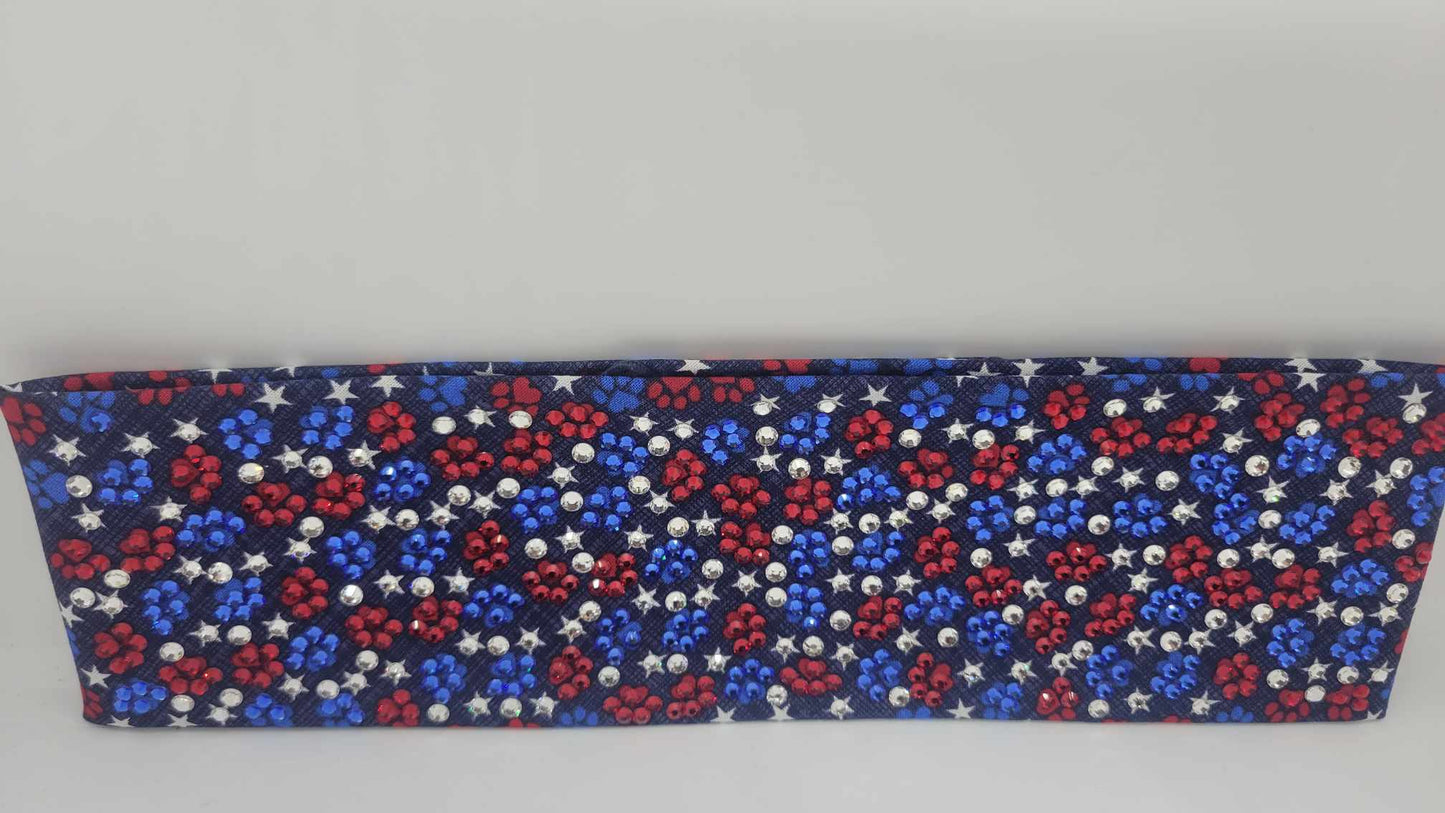 Super LeeAnnette Puppy Paws with Red, Blue and Diamond Clear Austrian Crystals (Sku4872)