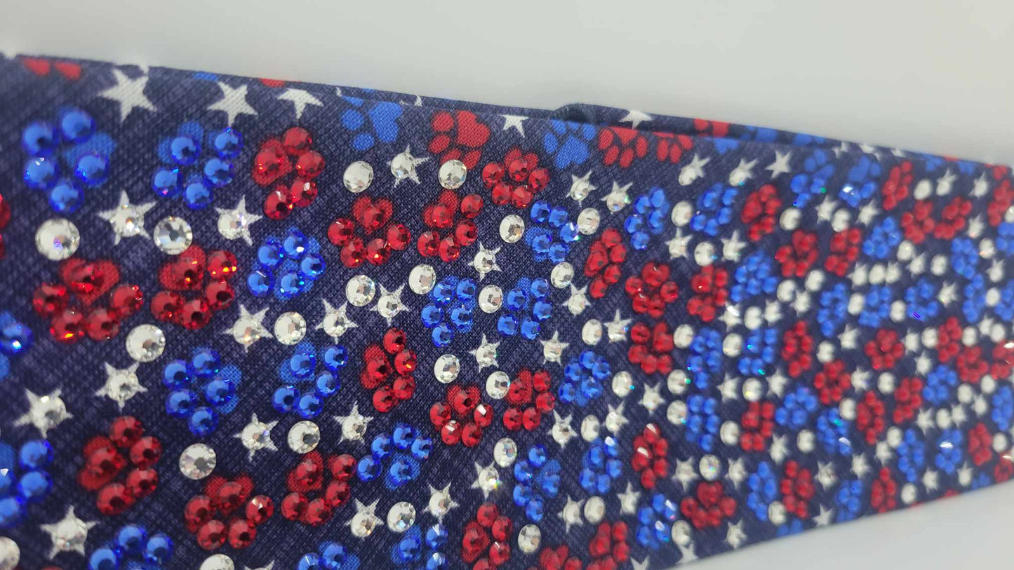 Super LeeAnnette Puppy Paws with Red, Blue and Diamond Clear Austrian Crystals (Sku4872)