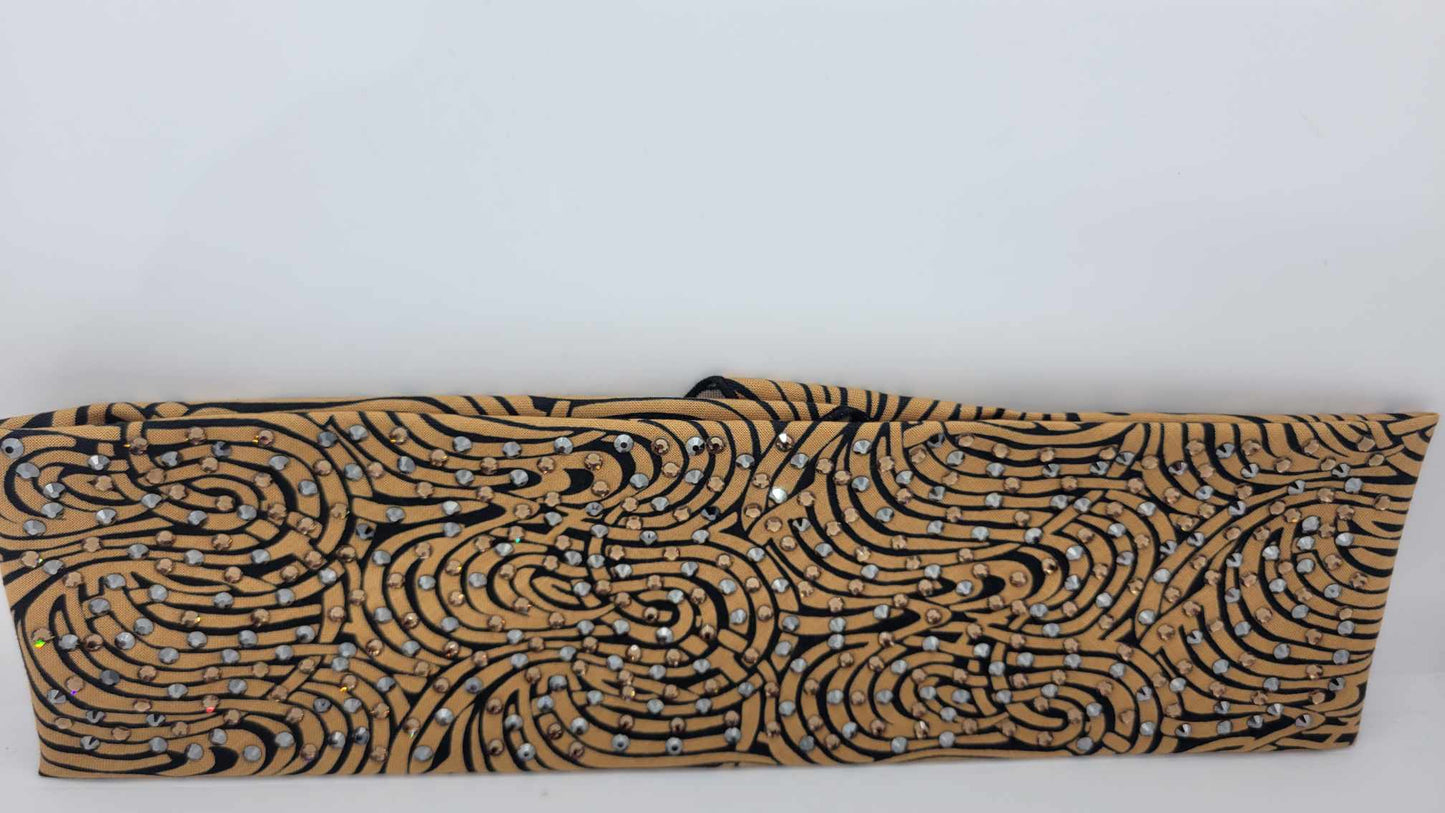 LeeAnnette Brown Maze with Light Brown and Black Austrian Crystals (sku4874)