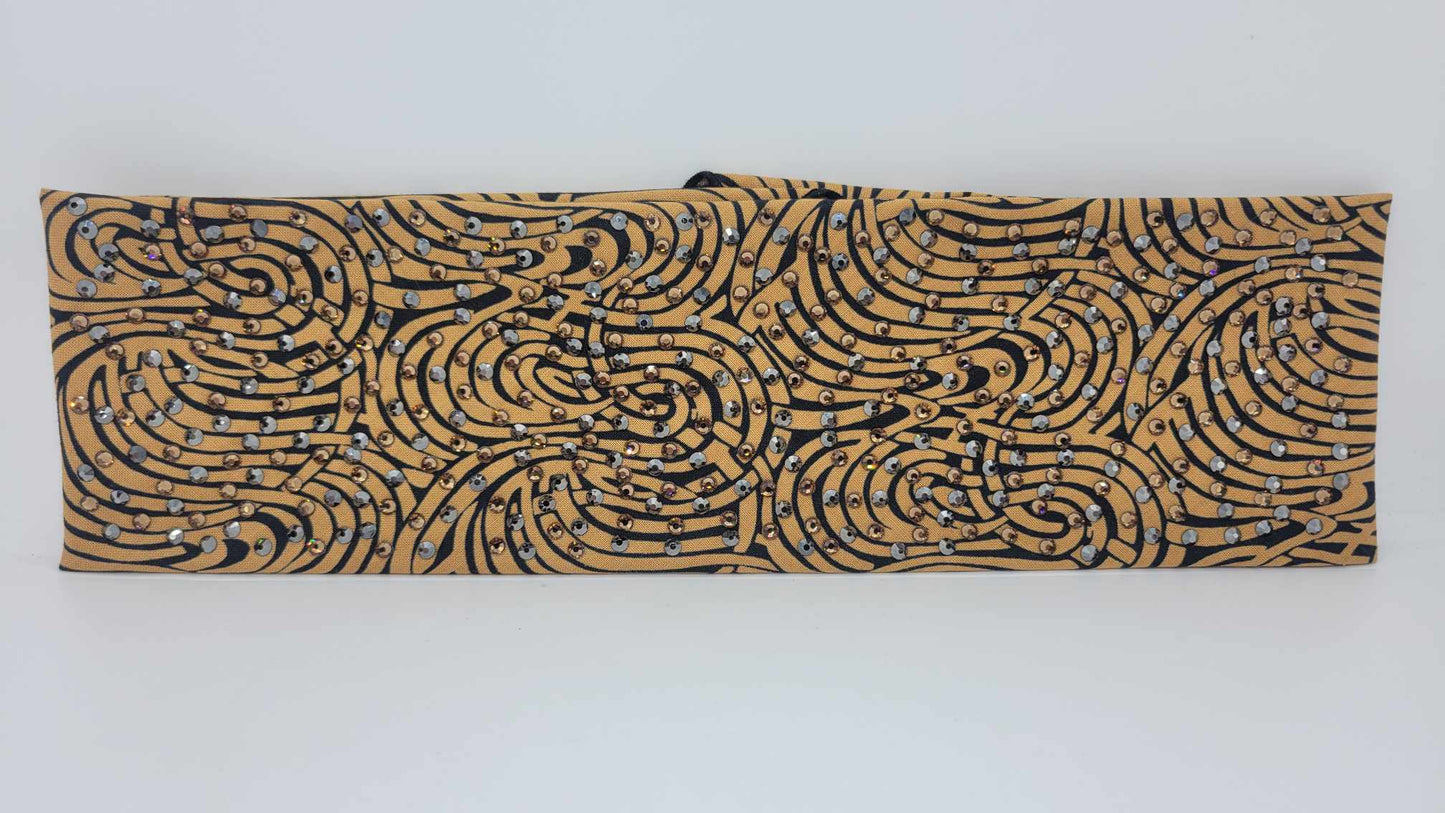 LeeAnnette Brown Maze with Light Brown and Black Austrian Crystals (sku4874)