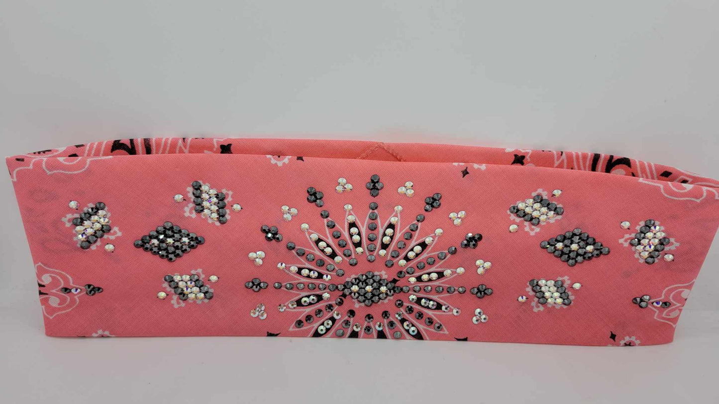 LeeAnnette Strawberry Paisley with Black and Aurora Borealis Austrian Crystals (Sku4921)