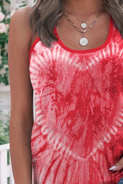 Rally Tie-Dye Scoop Neck Wide Strap Tank