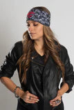 Stretchy Headband Serpents and Hearts with Gemstone (Sku5431)