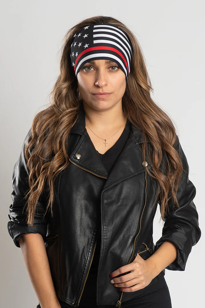 Stretchy Headband Thin Red Line (Sku5454)