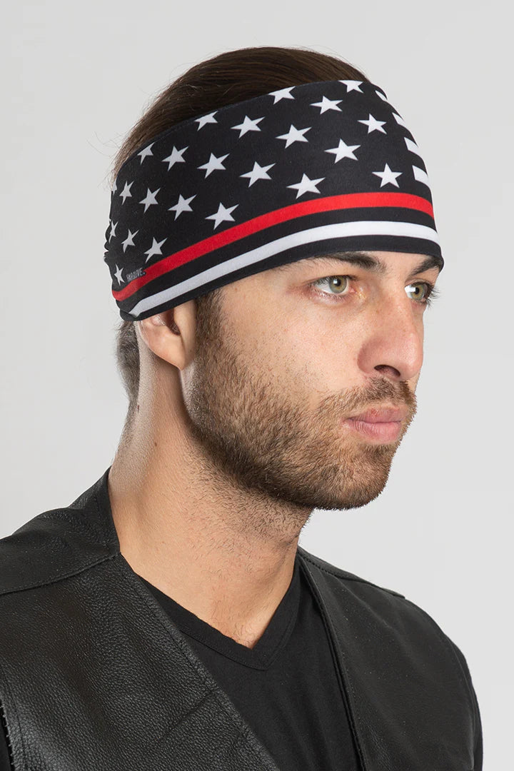 Stretchy Headband Thin Red Line (Sku5454)