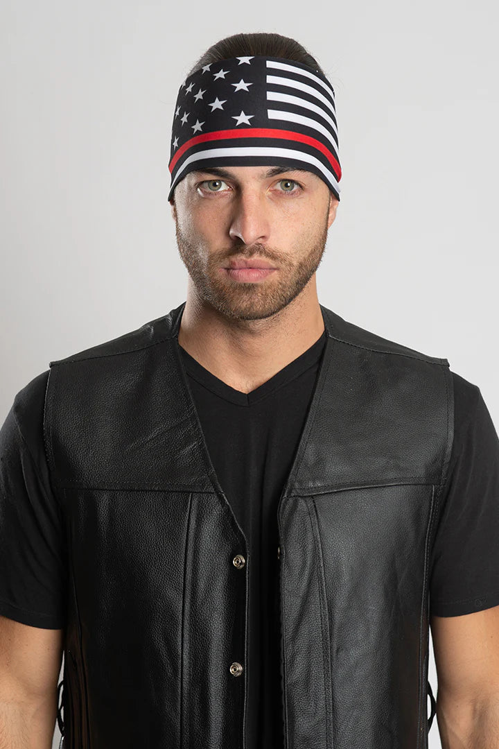 Stretchy Headband Thin Red Line (Sku5454)