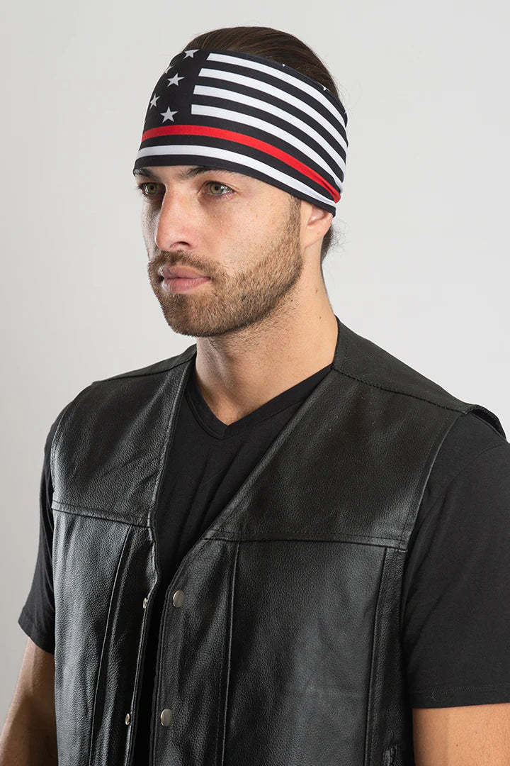 Stretchy Headband Thin Red Line (Sku5454)