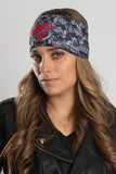 Stretchy Headband Serpents and Hearts with Gemstone (Sku5431)
