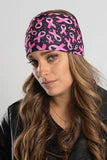 Stretchy Headband Pink Ribbon with Gemstone (Sku5437)