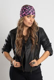 Stretchy Headband Pink Ribbon with Gemstone (Sku5437)