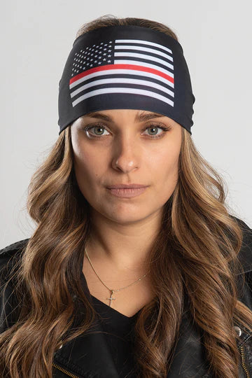 Stretchy Headband Thin Red Line (Sku5450)