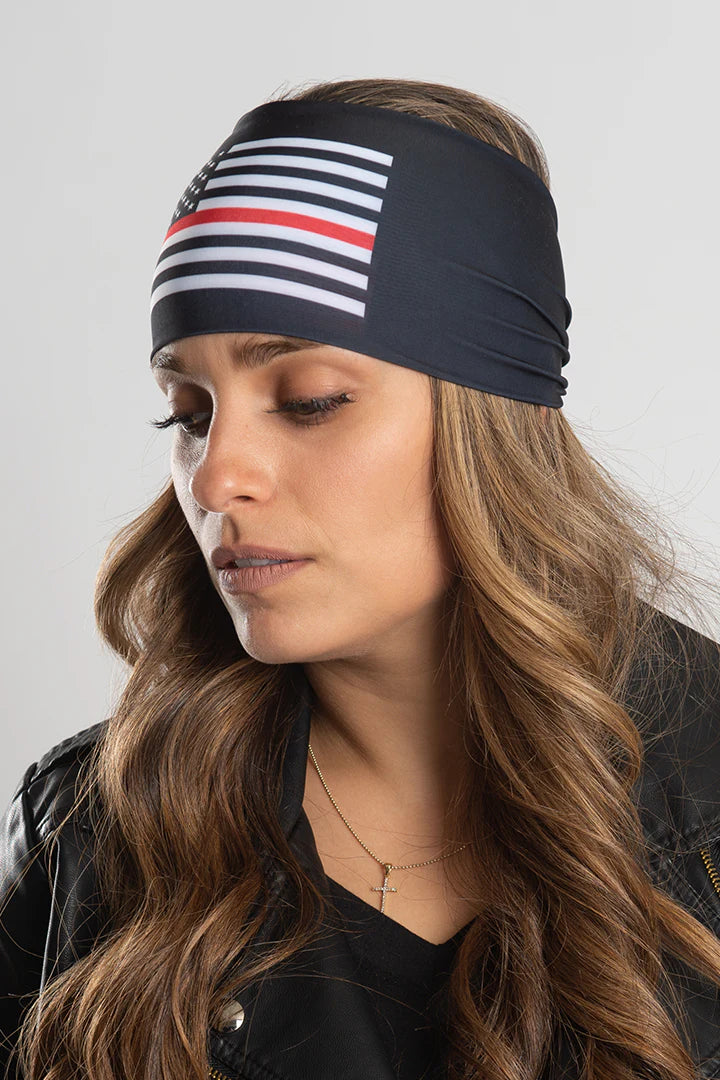 Stretchy Headband Thin Red Line (Sku5450)